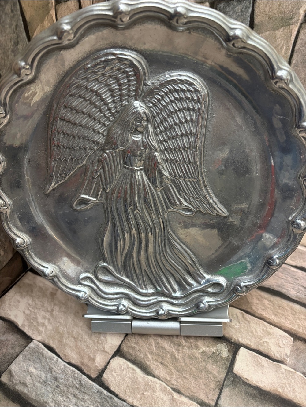 Wilton Armetale Silver Angel Decorative Plate